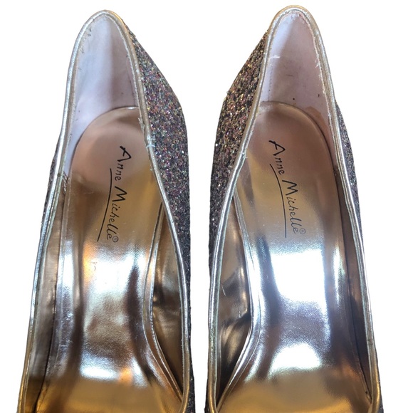 Anne Michelle Pink Glitter Sparkle Stilettos size 7 - Picture 9 of 11